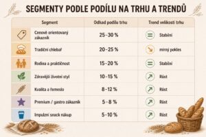 Jaký je český zákazník pekárny? Sedm hlavních segmentů českých spotřebitelů
